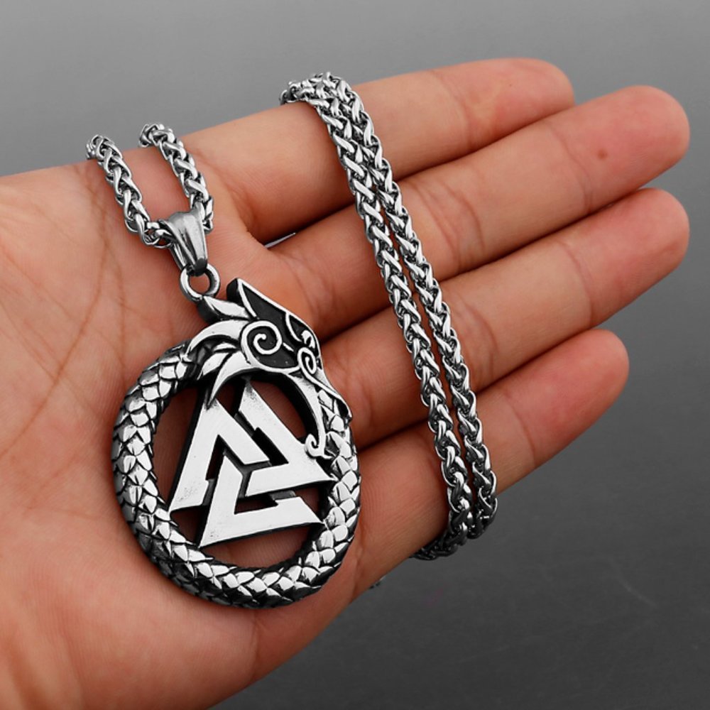 ❤️Stainless Steel Amulet Shield Unisex Pendant Necklace, GP1231262 - Picture 2 of 5